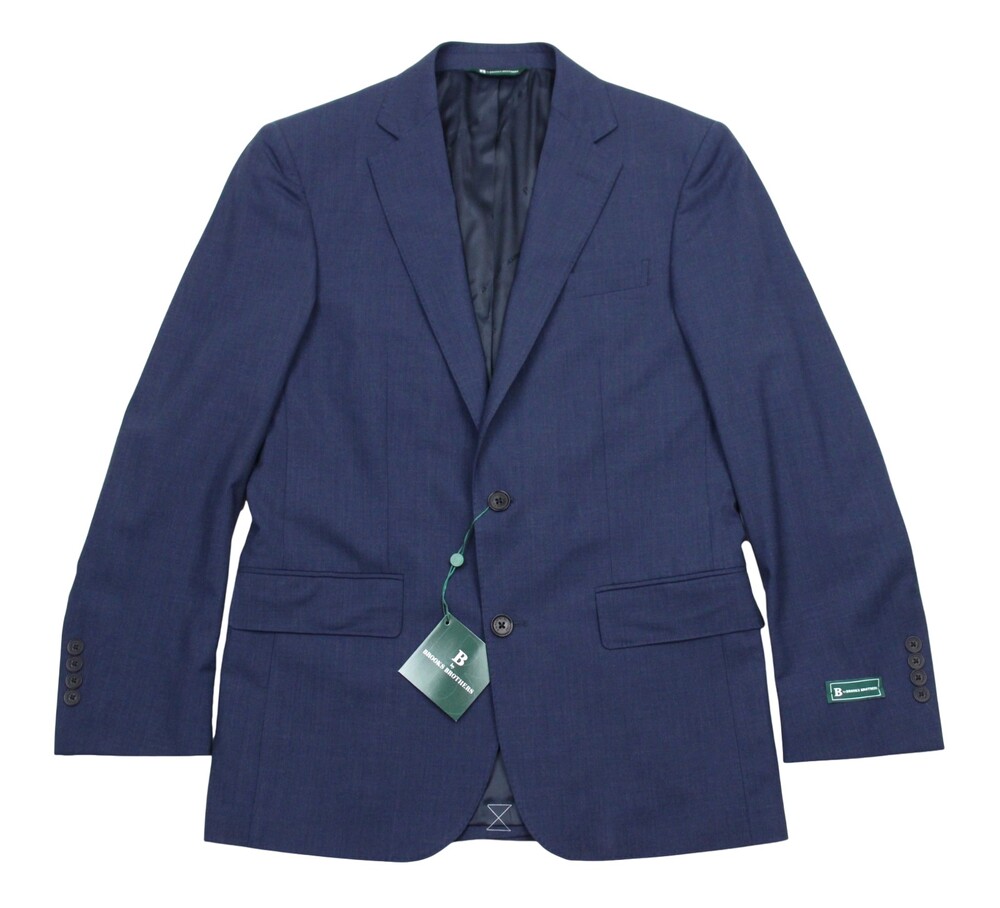 B by Brooks Brothers  Sport Coat 38 R Mens‎ Solid Navy Blue Wool Stretch Blazer